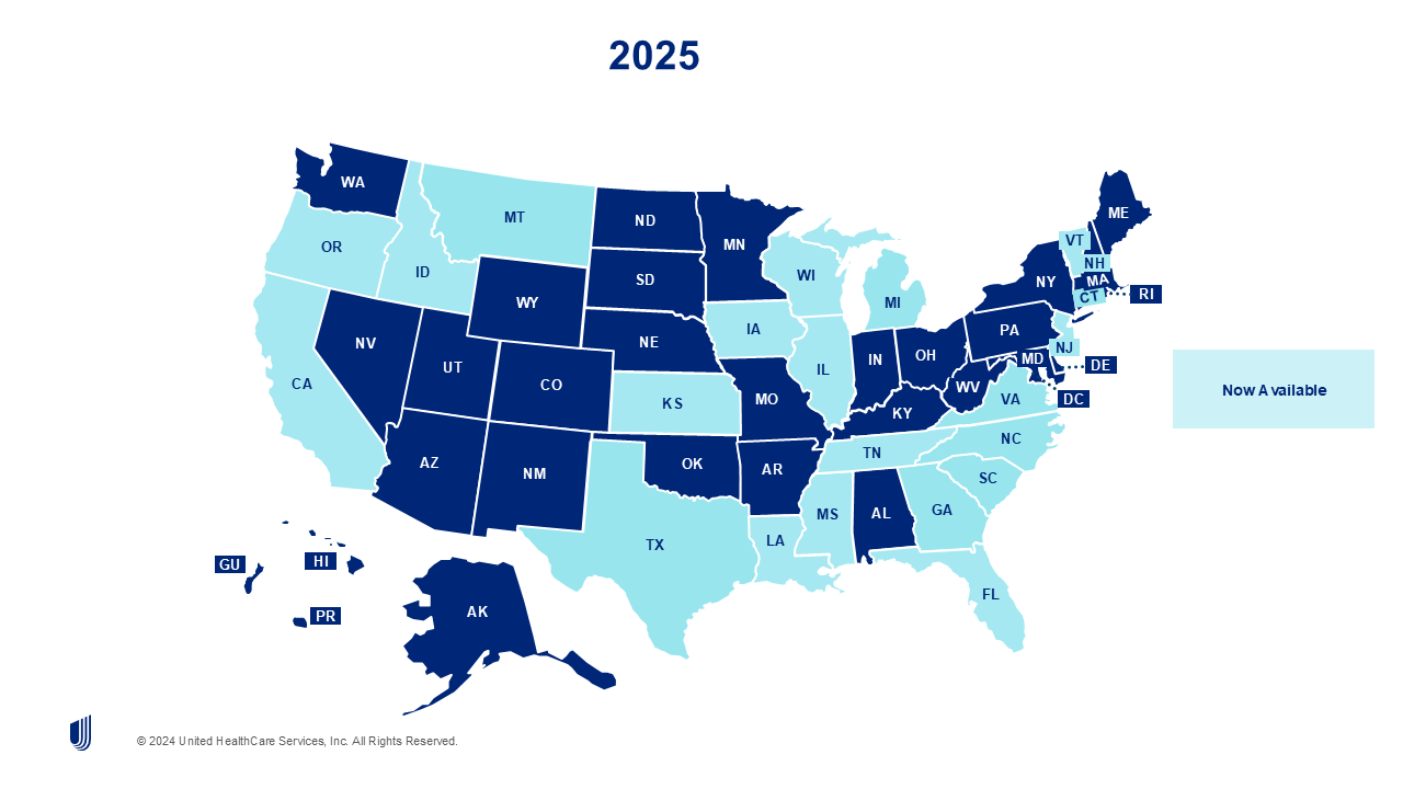 A map of the united states  Description automatically generated